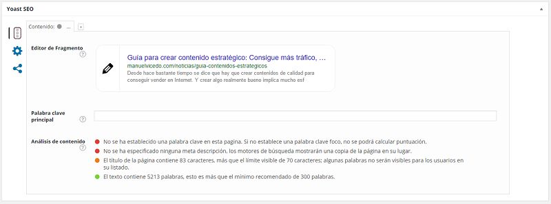 No hace falta el analizador Yoast para hacer buen SEO.